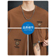 
Playboy; PLAYBOY cotton short-sleeved T-shirt for men loose and versatile summer new style thin fashion brand pure cotton round neck top men's half-sleeved 5009 brown thin M