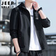 JEEP SPIRIT Jeep Jacket Men's Hooded Autumn and Winter Jacket Men's Casual Men's Tops Black 2XL