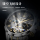 Olevs Swiss Certified Brand Watch Herren Multifunktional mechanische Uhr Vollautomatisch leuchtend wasserdichte Männer Watch Trendy Herren Uhr Olevs-6621 Stahlgürtel Schwarz