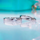 Guanpu Pavilion Fat Donglai's same style pt950 platinum couple ring PT950 moissanite new misaligned micro-set men and women marriage request, women's model (size 8-24, take a photo and leave a message)
