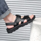 Sandalias guerreras zapatos para hombres zapatos de playa al aire libre sandalias deportivas de dos listones resistentes a la ropa WSL (WZ) -1390 Negro 41