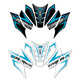 Shuotu Brand tout nouveau adapté à 24 Spring Breeze 675SR-R Modified Fuel Tank Stickers Fish Os Os Nant Slip Mount Decorative Lace Grosted Corps noir Ensemble complet d'autocollants de réservoir de carburant