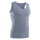 [Ice Seide ohne Markierungen] Herrenweste ist frei geschnitten, breite schulterhültige T-Shirt-Fitnessweste schwarz xl