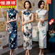 Hengyuanxiang National Style Long modificado Cheongsam para mujeres en verano Nuevo 2025 mujeres jóvenes gatea retro fit delgada todos los días portátil 12376 negro m