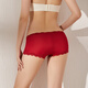 Sibirische dünne Seidenunterwäsche für Frauen 100% Maulbeer -Seidenshorts sexy Spitze markiert atmungsaktiven Hüftboxhosen Großgröße Wein Rot 3883 m [Referenzgewicht 90 ~ 105 Jin [Jin entspricht 0,5 kg]]