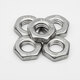 Jingong 304 Tuerca hexagonal de acero inoxidable Tuerca de acero inoxidable de acero delgada tornillo de tornillo fino hexágono plano Tuerca de diente fina M3 Dientes gruesos GB6172 [20 piezas]