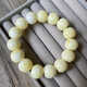 Junbu natural white beeswax bracelet Russian material full of honey white flower wax apple beads bracelet bone china white old type beads small pier and drum beads