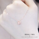 Red shadow purple gold necklace women's 585 Russian five-pointed star snowflake rose gold pendant 14K gold Korean clavicle chain No. 2 five-pointed star necklace 45 cm long