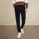 Giordano sweatpants men's new black technology warm velvet knitted pants elastic waist sports leggings 72 dark jungle green M medium size
