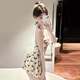Bo Na Ling Swimsuit Pure Desire Ins Style Retro Girl Conservative Body Covering and Slimming Halter One-piece Skirt Swimsuit Hot Spring Swimsuit Butterfly Print Swimsuit One Size 70-120 Jin Jin is equal to 0.5 kg