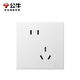 Bull (Bull) Switch Socket G60 Serie 10A El zócalo inclinado de cinco hoyos panel de zócalo ultra delgado G60Z223A*10 Crepuscular Blanco de nieve