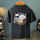 Camiseta de manga corta de carpintería para hombres Tendencia de altura de altura de verano de verano de verano