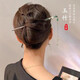 Chinese new style bamboo tassel hairpin for women, round hairpin, simple hairpin, temperament, ancient style headwear, silver