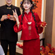 Wutuo Chinese wedding bride costume red new toast suit improved cheongsam spring and autumn new order service back door suit for women trendy burgundy suit without accessories 2XL