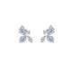 Guanpu Pavilion Fat Donglai same style pt950 platinum earrings moissanite white gold women's diamond earrings small diamond earrings super sparkling temperament new leaf earrings pair certificate + gift box