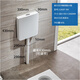 
Kalikole Bathroom 36-liter Squat toilet water tank silent large impulse wall hanging double button 11978TMWK 36-liter Water tank 11978TMWK