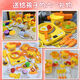 Haoleshuang [48-hour shipping] Little Yellow Duck Kitchen Set Toys Girls Induction Cooker Baby Children Playing House Kitchen Playing House Kitchen Kitchenware Set [40-piece set]