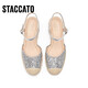 
STACCATO 2025 spring new barley shoes bag-toe sandals fisherman shoes thick-soled height-enhancing women's sandals EUQ08AH5 shining ginkgo 34