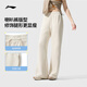LI-NING MICRO-FLARE-HOSEN FÜR Women 2025 Sommer neue Fitness-Serie Mode hautfreundliche und komfortable Sporthosen AKLv718 Dune Khaki-5 L
