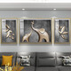 Leichte luxuriöse abstrakte Wohnzimmer Dekorative Gemälde, Sofa Hintergrundwand, weiche Ausstattungsmaler, einfache und atmosphärische Untersuchung, Kristallporzellanbilder, TXMG12048, Mitte 80*60 cm/rechts 40*60 cm geeignet für 2.