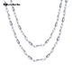 Miss JuJu pt950 platinum necklace men's platinum necklace ingot chain men's and women's clavicle chain with pendant plain chain about 9.9g long 50cm thick about 1.6mm weight more refund less supplement