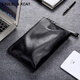 CAVLSLKCAT MEMS Sac à main Geothe Super Cuir Grochet grande capacité Zipper Hand Grab Enveloppe Sac Couche de tête de vache d'anniversaire Valentin de la Saint-Valentin Black Large taille 30 * 20 * 3CM