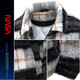 NASA wie offizielle karierte gestreifte Wolljacke für Männer im Herbst und Winter American Retro Casual High-End Woll Männerjacke Khaki M (Empfohlen 90-105Jin [Jin ist gleich 0,5 kg])