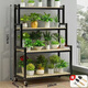 
Ximofang [753 repurchase] Iron-art balcony flower stand indoor living room floor-standing flower pot stand balcony vegetable planting rack Nanzhu black rack One layer length 60 height 10 width 25-Nanzhu