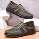2025 Nuevo verano Single sin deslizamiento Sobre suave Zapatos de tela para hombres zapatos de tablero liviano para hombres Marrón 43
