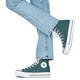 
Converse women's shoes thick-soled heightened canvas shoes sports shoes CHUCK green 2025 new high-top sneakers A12596C green 35