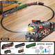 Retro Steam Train Toy with Track Simulation Stationnement de rail à grande vitesse