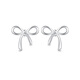 Gold Supreme PT950 Platinum Earrings Sparkling Bow Women's Versatile Platinum Earrings Birthday Gift Price 1.31g