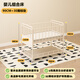 Lusong Multifunktionaler kribfreier bahnfreier Formaldehyd-freies Neugeborenes Babybettbeschränkung Center Mobile Baugruppe Mobile Eisenbett 90*55*80 cm [umweltfreundliches braunes Pad]
