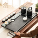 Shishangju whole piece black gold stone tea tray integrated tea tray office drainage type tea table with kettle automatic water supply integrated kettle with double furnace 90*45*3cm