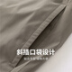Baile con el lobo [tres defensas] Pantalones casuales de secado rápido para hombres de la cintura elástica de 2025 Summer NUEVA CONTRUTADOR JUVENTER PITURADORES 4005 Caki 701 S (165)