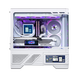 VALKYRIE VK03 LITE gaming case with display sea view room panoramic column-free touch screen ATX back plug 360 water-cooled 270 full view white game screen computer case VK03-M WHITE white 6.2-inch LCD touch screen