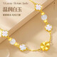 The authentic 999 foot golden four-leaf clover bracelet for women with light luxury gifts for their wife’s birthday gifts for girls Valentine’s Day [Seven warehouses shipment] The full gold four-leaf clover bracelet for women
