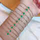 Kechu emerald 18k gold diamond bracelet