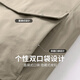 Dancing with Wolves Harrington Stand-Up Collar Jacket for Men 2025 Spring New informal de chaqueta juvenil múltiple a prueba de viento 1026 Caki 701 2xl (185)