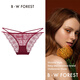 BW Forest Red Native Year Брак сексуальный кружево чисто сексуальное нижнее белье женщин 2025 Новые тонкие шорты 15122 Burgundy 1 S Рекомендуемый вес 80-90JIN [Джин равен 0,5 кг]