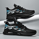 Sportschuhe Herrenschuhe Frühling und Sommer atmungsaktives weiches alleinige Netzschuhe Herren lässige Schuhe Leichte schockabsorbierende Trendschuhe Männer Weiß und Blau K333 44
