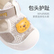 
Shepherd boy baby toddler shoes summer soft sole breathable step front shoes for women's toe bumper boy sandals cute rabbit powder 18