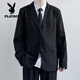 Playboy (PLAYBOY) DK uniform junior high school high school casual suit men's and women's suit college student professional formal wear JK suit class uniform three-piece suit jacket + shirt + trousers + tie XL