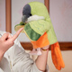 Youyu funny interactive comfort bird hand doll toy doll glove doll ventriloqu funny parrot plush toy doll white body green head-monk