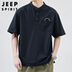 JEEP SPIRIT吉普短袖T恤男士夏季宽松纯棉半袖高端体恤凉感上衣服polo衫