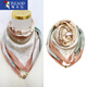 
Woodpecker's new versatile magnetic buckle spring and autumn square scarf triangle silk scarf women's scarf fashionable scarf summer fashionable scarf gift fresh blue lotus