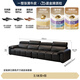 Fasati Government Subsidy Leather Sofa Small Apartment Modern Simple Living Room Sofa Retro Style Straight Three-Seater 3.1 Meter Double+Double Luxury Edition First Layer Cowhide