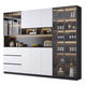 LDVEP Gujia Family Dining Side Cabinet Wine Cabinet Integrated Wall Modern Simple Tea Living Room Dining Room Storage Style 16280*40*220