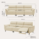 
Gujia Home Furnishing Modern Simple Functional Leather Sofa Zero Wall Sofa Sectional Backrest Head Cowhide Living Room Sofa 6197 [glutinous rice white] Three-person right electric 2.71m