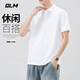 GLM短袖t恤男透气夏季翻领polo衫速干T恤冰丝感休闲运动上衣黑色2XL
